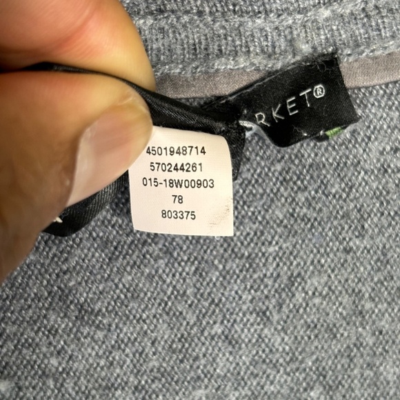 White House Black Market Women's Gray Shawl Collar Open Front Cardigan Size S - Picture 8 of 9